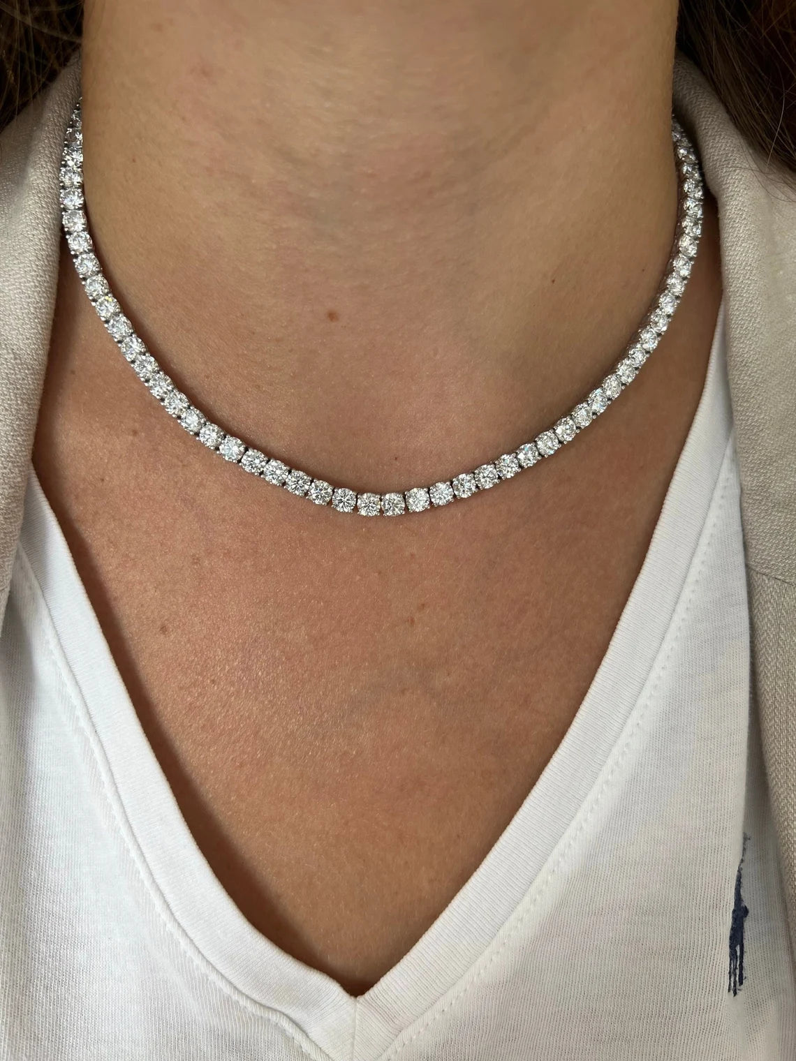 Delaney Moissanite Tennis Necklace