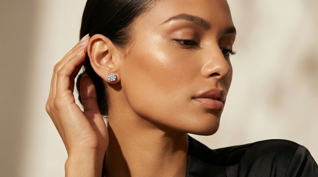 Chandler 4CTW 4 Prong Brilliant Cut Round Studs (2CT each)