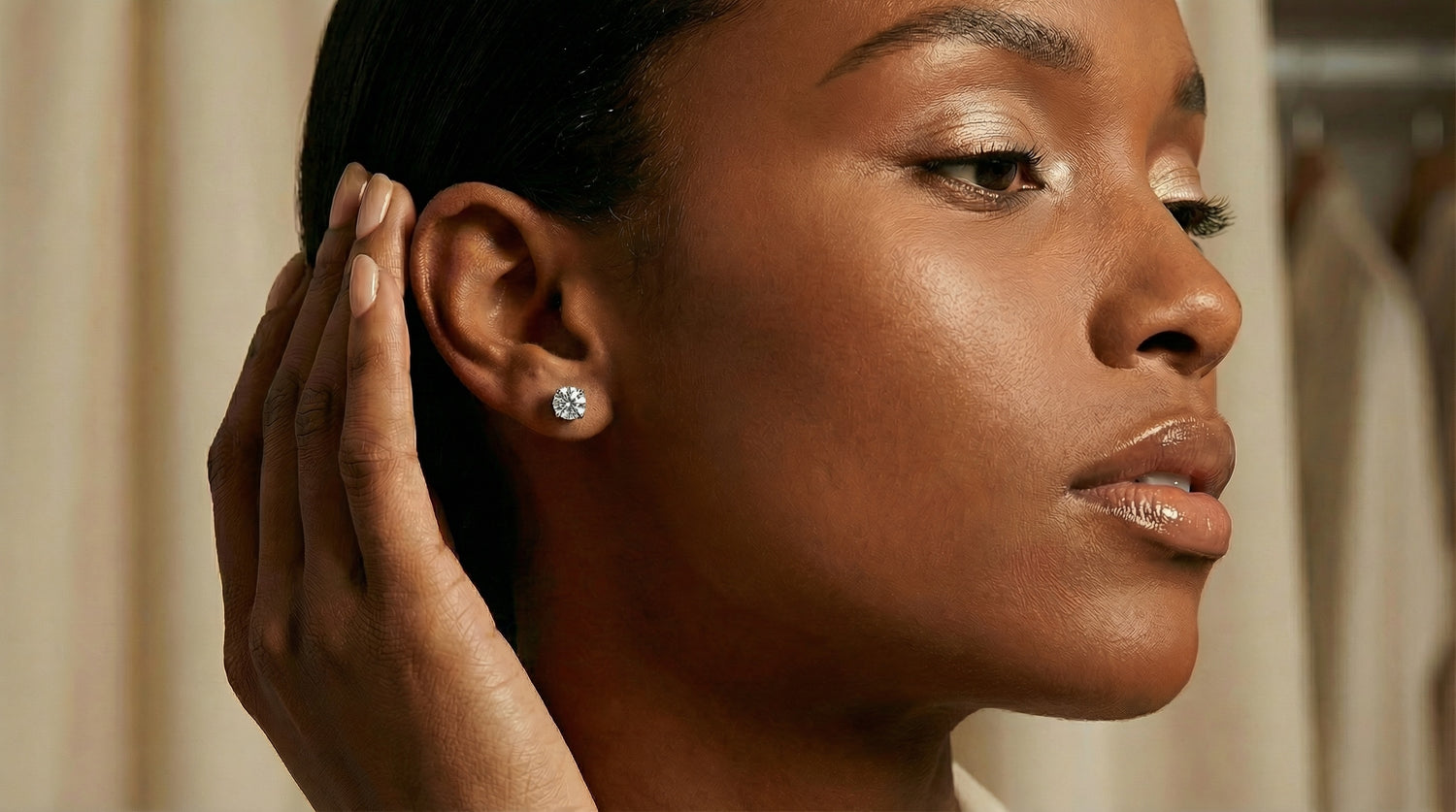 Chandler 2CTW 4 Prong Brilliant Cut Round Studs (1CT each)