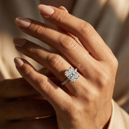 Maddie 6.5 CTW DEW Moissanite Ring - Silver