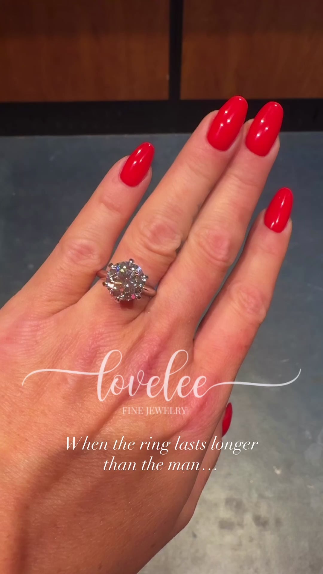 Billy Jo 5 CTW DEW Brilliant Cut Round Moissanite Solitaire Ring