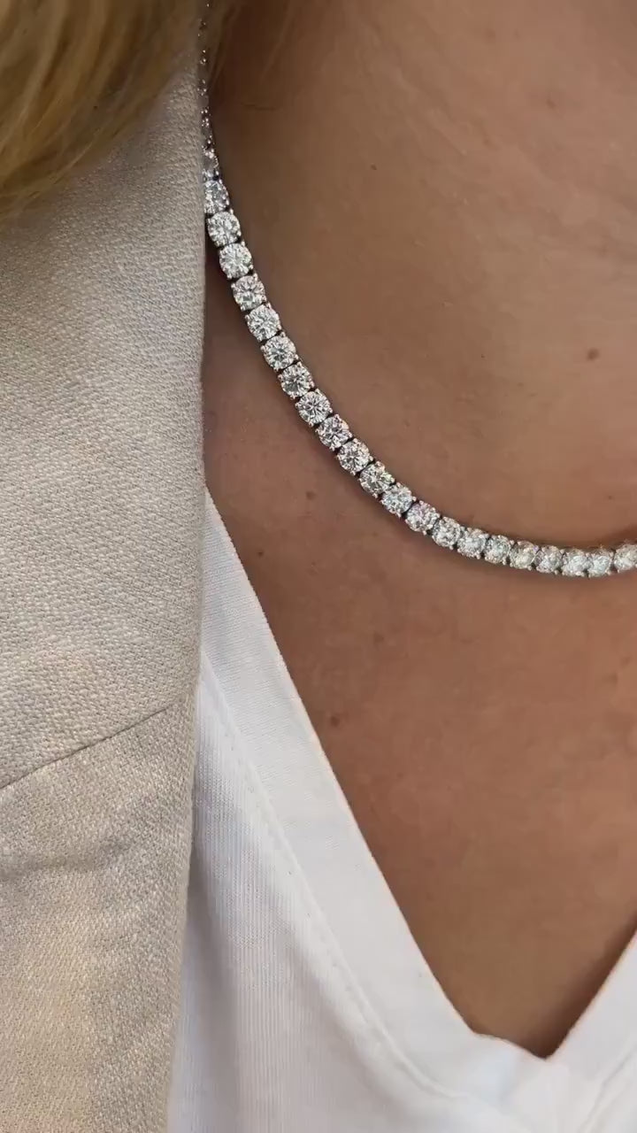 Delaney Moissanite Tennis Necklace